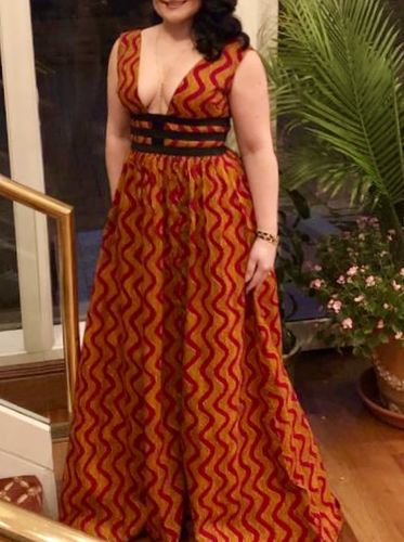 Customer photo review of African Print Deka Dress