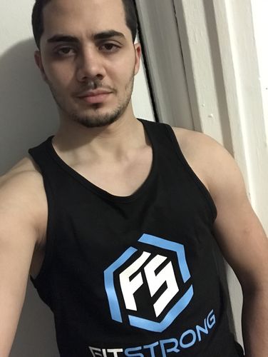 Customer photo review of Black FitStrong Tank Top
