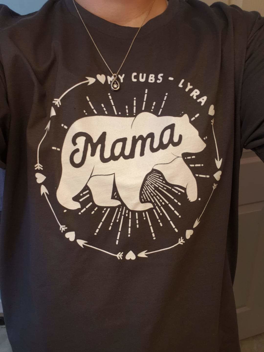 Customer photo review of PERSONALIZED Mama Bear Premium Tees