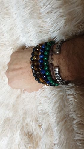 Customer photo review of Natural Blue Tiger Eye Bracelet