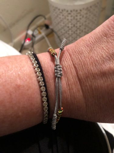 Customer photo review of Lucky Handmade Buddhist Knots Serenity Rope Bracelet