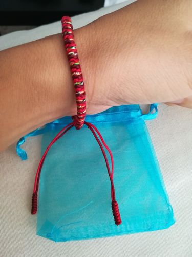 Customer photo review of Balance and Harmony Lucky Handmade Buddhist Knots Rope Bracelet