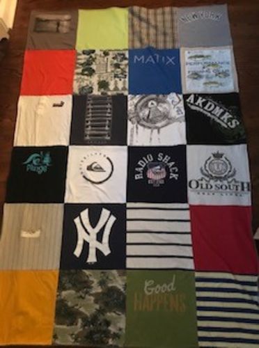 T-shirt quilt featuring new york yankees by Kathleen from NJ