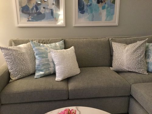 Customer photo review of Antelope Gray Pillow Cover