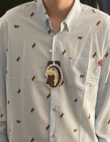 Customer photo review of Li'l Sebastian – KUNUFLEX Long Sleeve Button Up Shirt