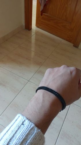 Customer photo review of Stainless Steel Double Side Snake Chain Bracelet