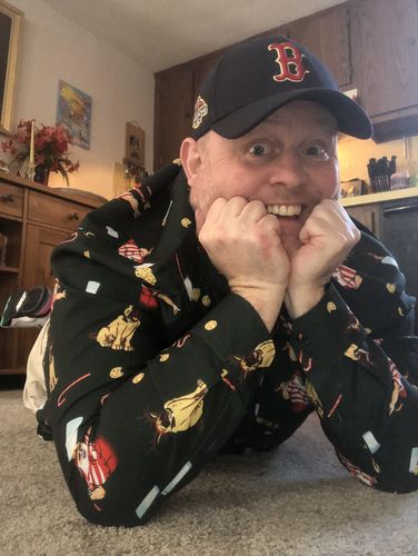 Customer photo review of Santa Hambino – Long Sleeve Button Up Oxford Shirt