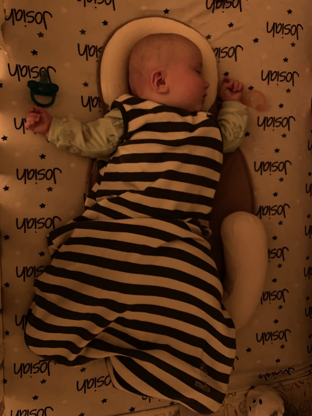 Customer photo review of Ecolino® Organic Cotton Classic Baby Sleep Bag or Sack, Deep Blue