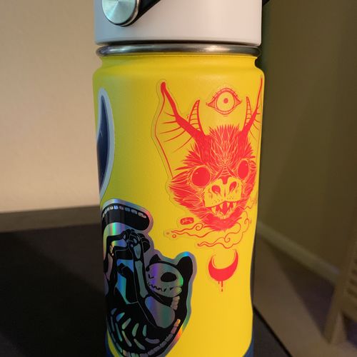 Customer photo review of Bat, Clear Sticker