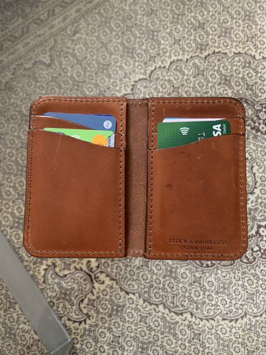 Customer photo review of No.52 | 'Buck Brown' Vertical Leather Wallet