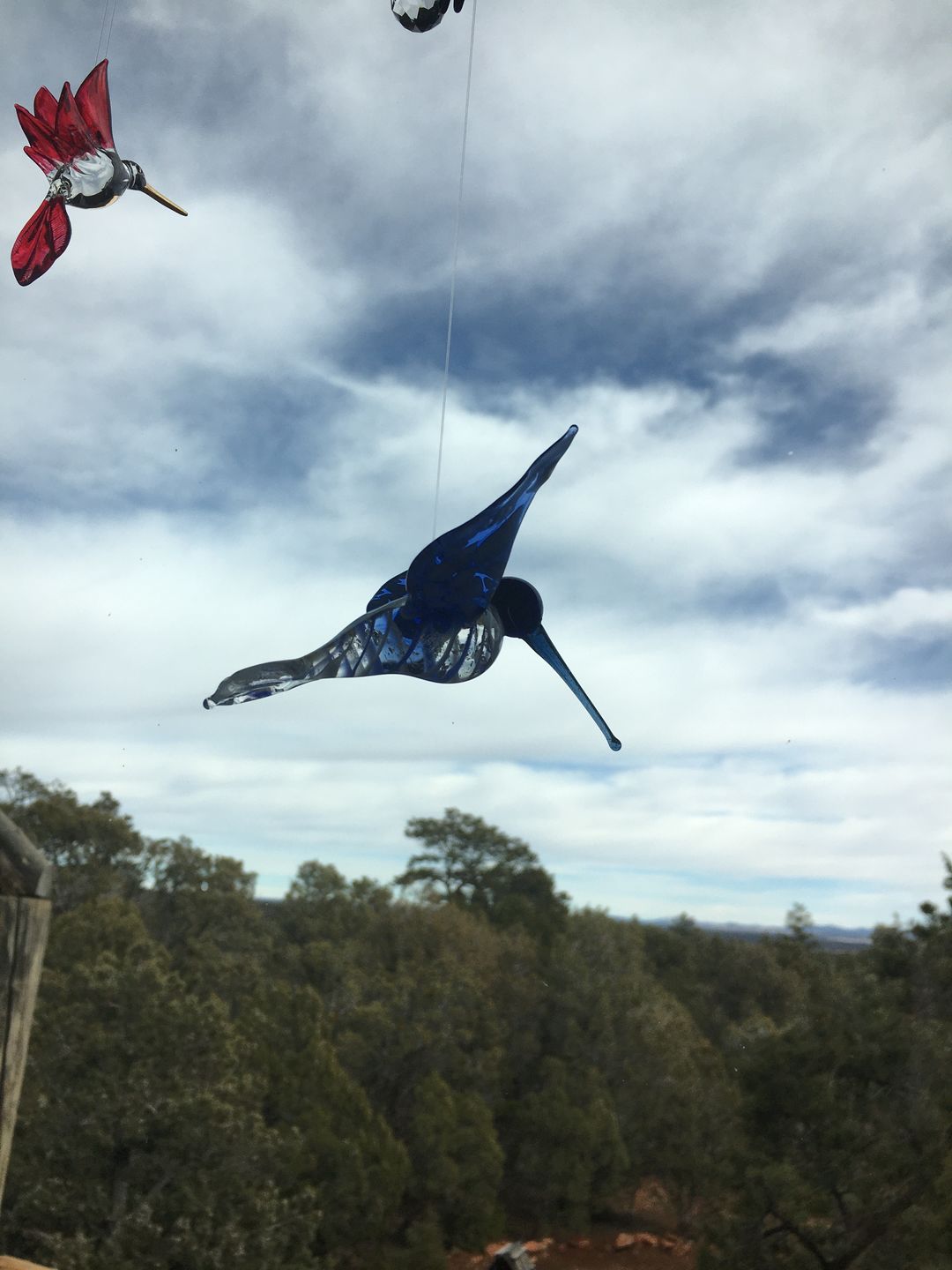 Customer photo review of Blue Glass Hummingbird with Infused Ash
