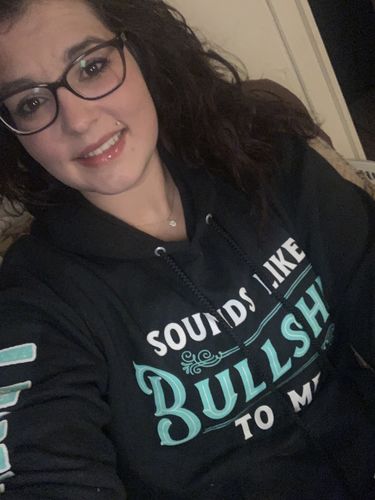 Customer photo review of AB SOUNDS LIKE BULLSHIT TO ME Hoodie