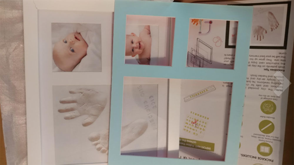 Customer photo review of Baby Handprint Footprint Keepsake Kit