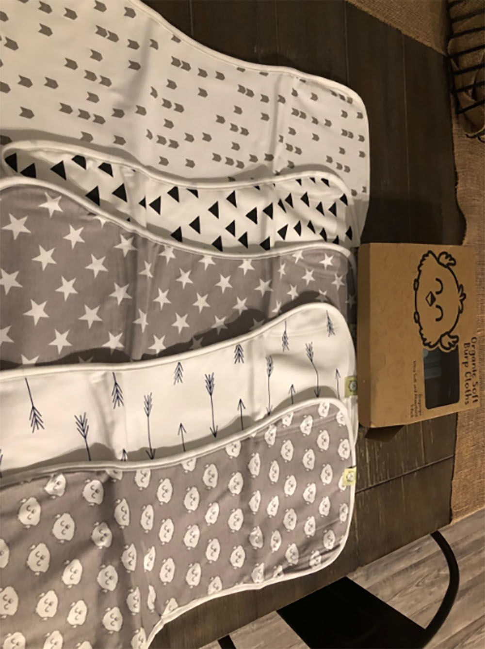 Customer photo review of Organic Baby Burp Cloths