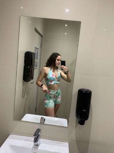 Customer photo review of Tropical Green Booty Short