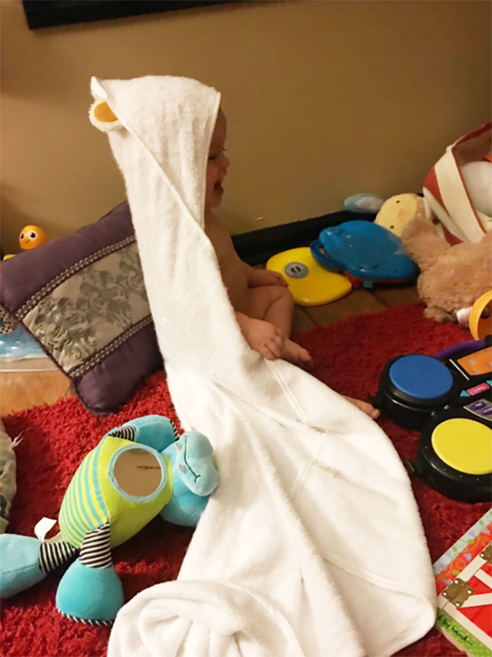 Customer photo review of Baby Hooded Towel