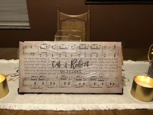 Customer photo review of Custom Couple Music Premium Canvas - Ready to Hang