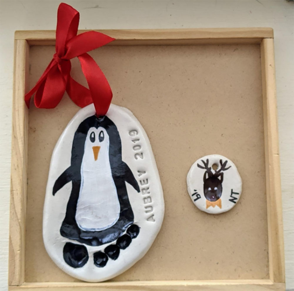 Customer photo review of Baby Handprint Keepsake Ornament