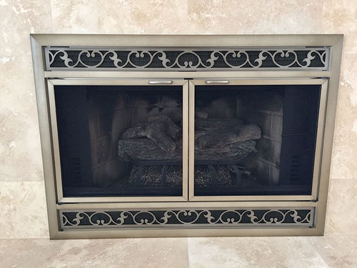 Customer photo review of Aluminum Fireplace Glass Door Zero Clearance - Brookfield ZC Deluxe Direct Vent