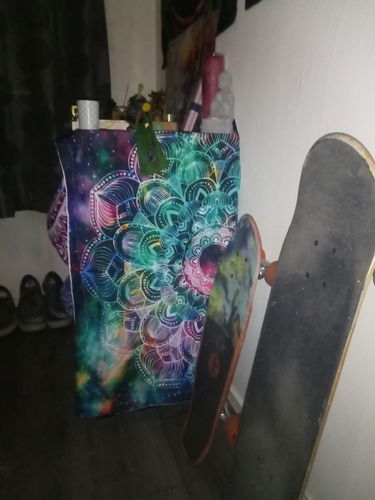 Customer photo review of Green Tie Dye Mandala Bedding Set