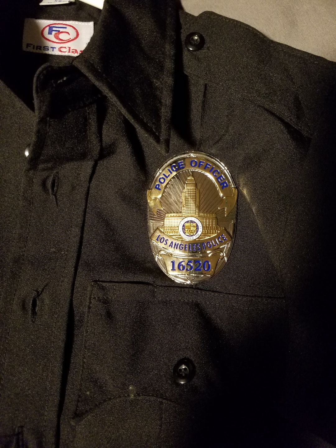 Customer photo review of LAPD Los Angeles Police Officer Badge Replica Movie Props With Number 13958 16520