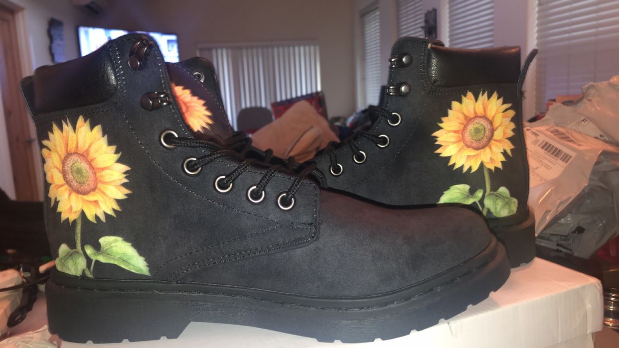 Customer photo review of Bohemian Sunflower All-Season Boots