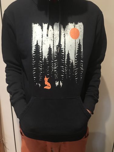 Customer photo review of Fuchs im Wald -Premium Bio Hoodie Unisex