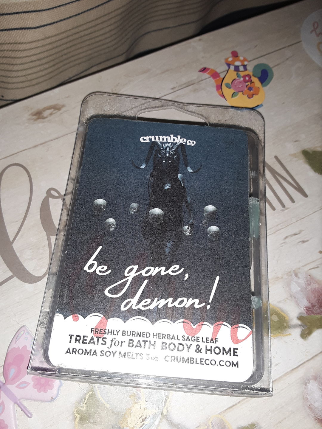 Customer photo review of Be Gone Demon Wax Melt