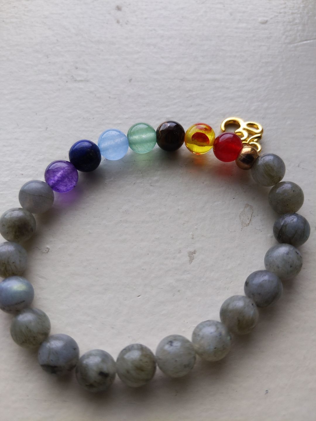 Customer photo review of 7 Chakra Labradorite Bracelet