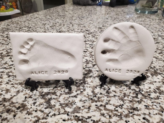 Customer photo review of Baby Handprint Keepsake Ornament