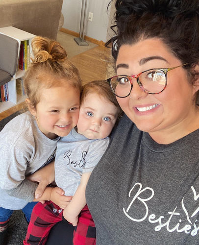 Customer photo review of Besties Mini Logo Mum & Kid Matching Tees (MRK X)
