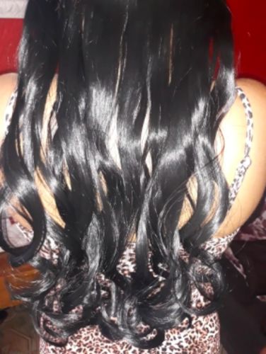 Customer photo review of Halo Hair Extensions