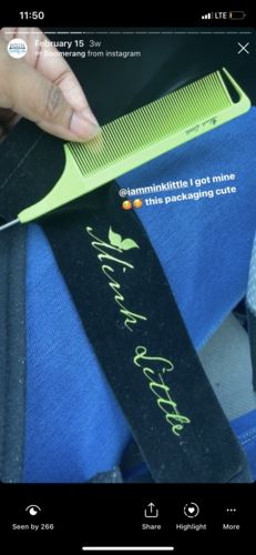 Customer photo review of Mink Little Signature Parting Comb