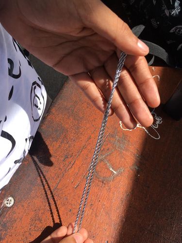 Customer photo review of CHAINE EMIR TORSADÉE OR BLANC - 3MM