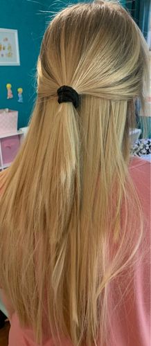 Customer photo review of Halo Hair Extensions