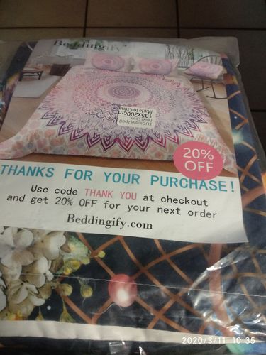 Customer photo review of Night Sky Dreamcatcher Bedding Set