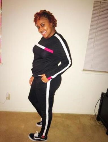Customer photo review of Striped Sweatshirt & Jogger Set