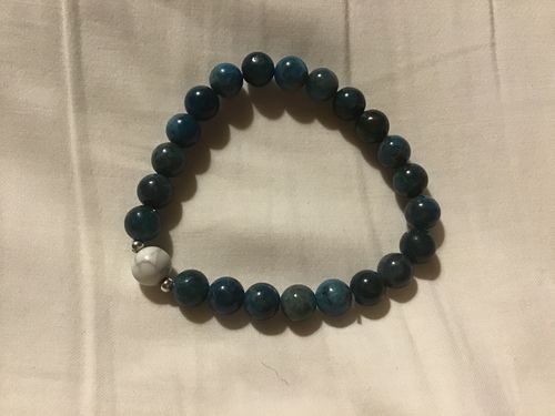 Customer photo review of BRACELET DUO APATITE/HOWLITE