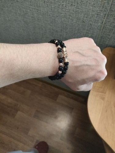 Customer photo review of Obsidian-Stein-Schutzarmband