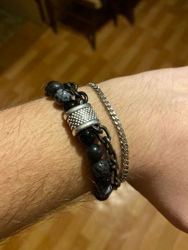 Customer photo review of Armband aus Edelstahl und Naturstein