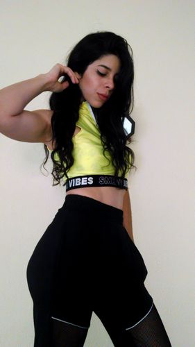 Customer photo review of Mesh Cut-Out Fleece Joggers - Black