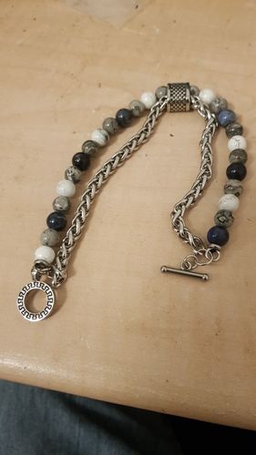 Customer photo review of Armband aus Edelstahl und Naturstein