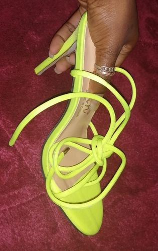 Customer photo review of Sexy Summer Sandals Peep Toe Stiletto High Heels