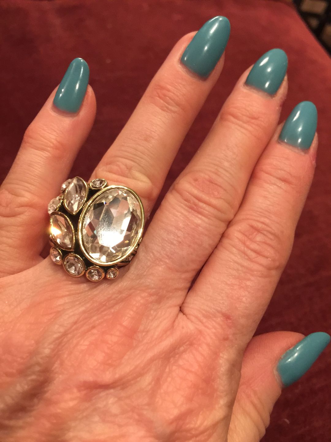 Customer photo review of HEIDI DAUS® "Vintage Classic" Crystal Deco Ring