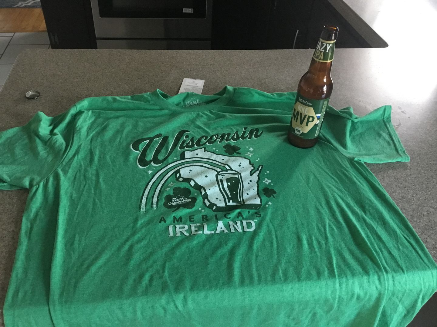 Customer photo review of “Wisconsin America's Ireland” T-Shirt