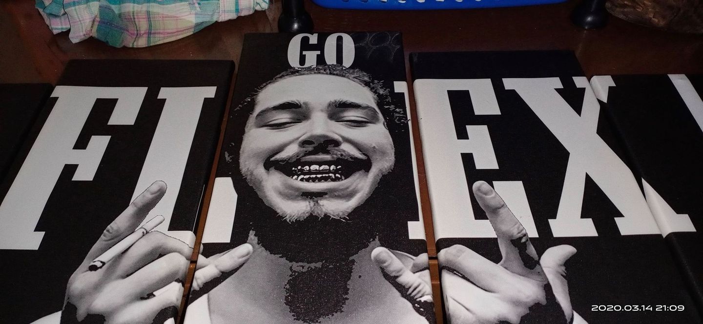 Customer photo review of Post Malone Wall Art Painting Canvas Decor Framed | Free Shipping