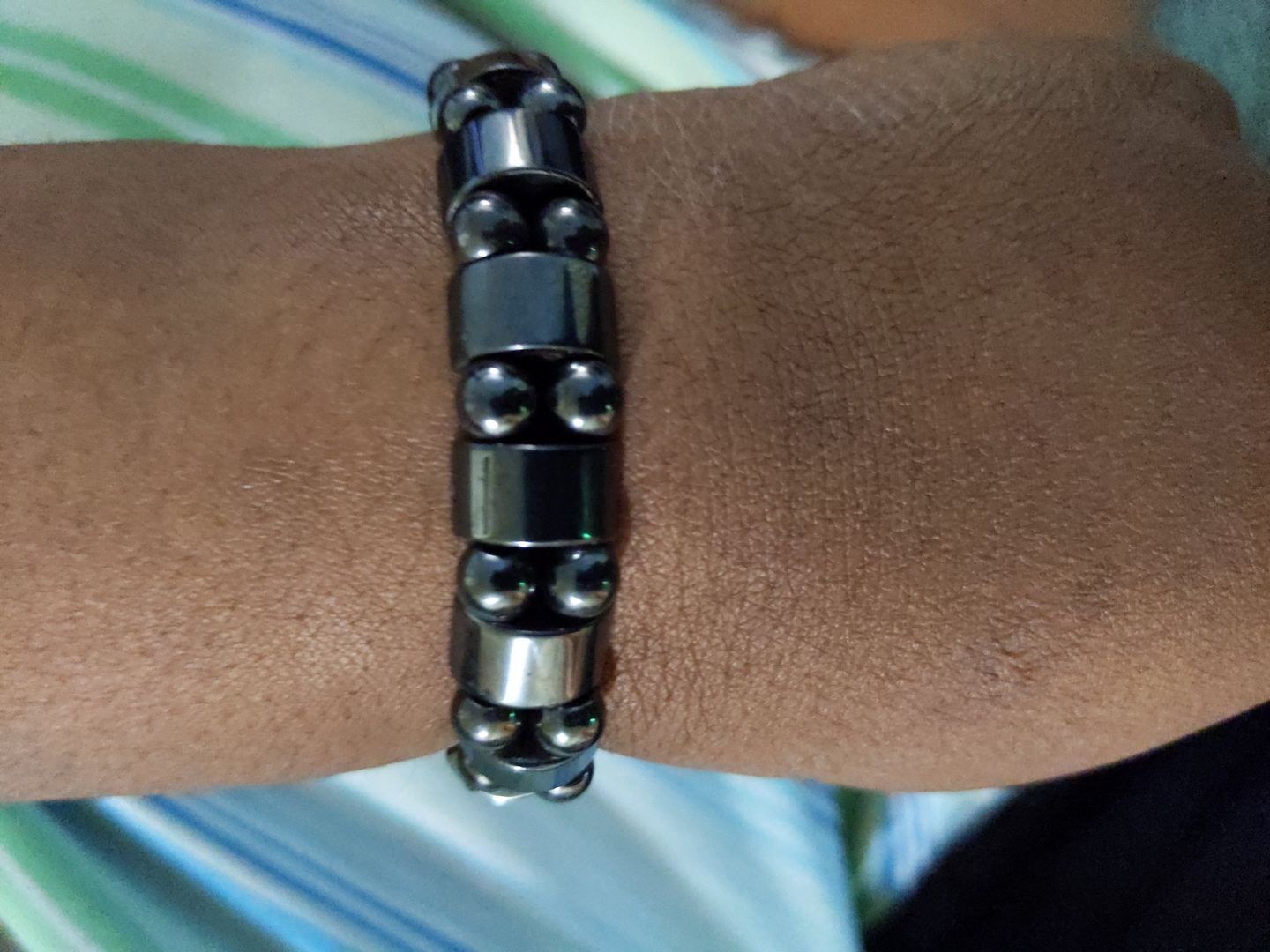 Customer photo review of Hematite Energy Bracelet