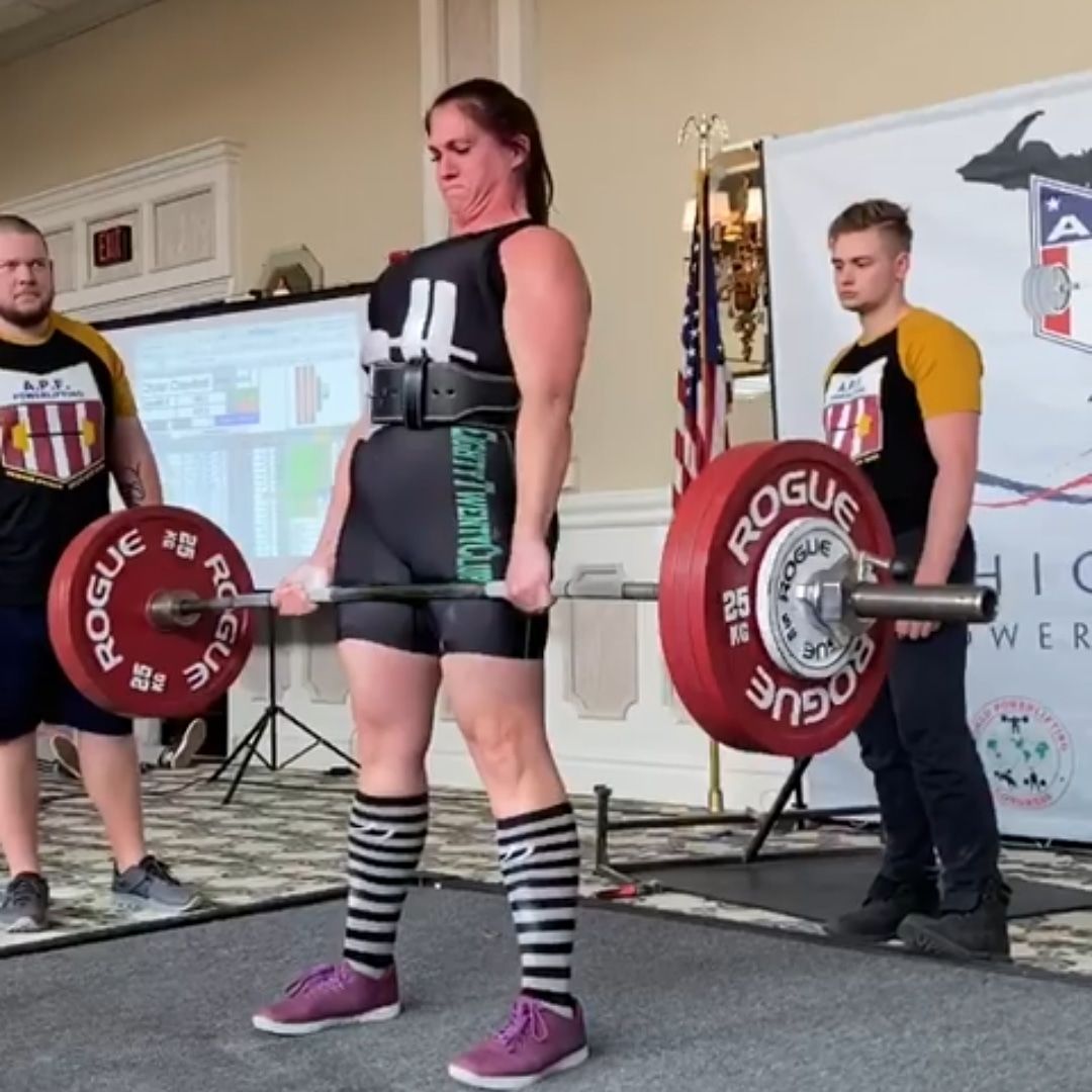 Customer photo review of Strength Shop Deadlift Socks - Black/Grey