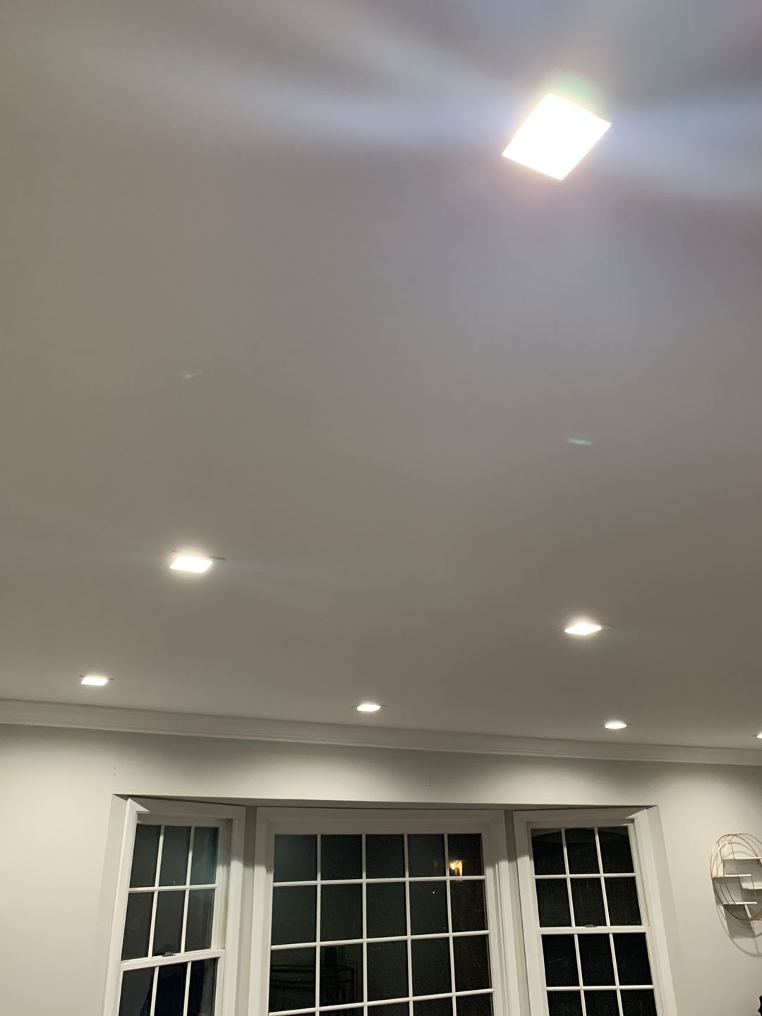 Customer photo review of 4-inch Dimmable LED Square Downlights, Recessed Ceiling Light Fixture, 9W, Kitchen Lights