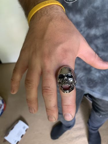 Customer photo review of SKULL RIDER RING